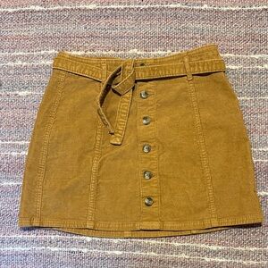 American Eagle Outfitters Tan Corduroy Mini Skirt